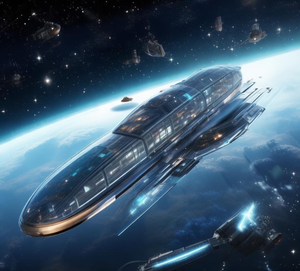 星空下的炫酷科技动态，宇宙探索与未来创新的视觉盛宴